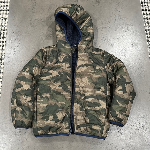 Crewcuts Jackets & Coats Crewcuts Boys Reversible Camo Sherpa